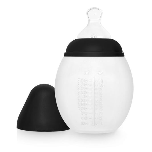 Biberon anti-colique en silicone BibRond 330 ml black - Elhée