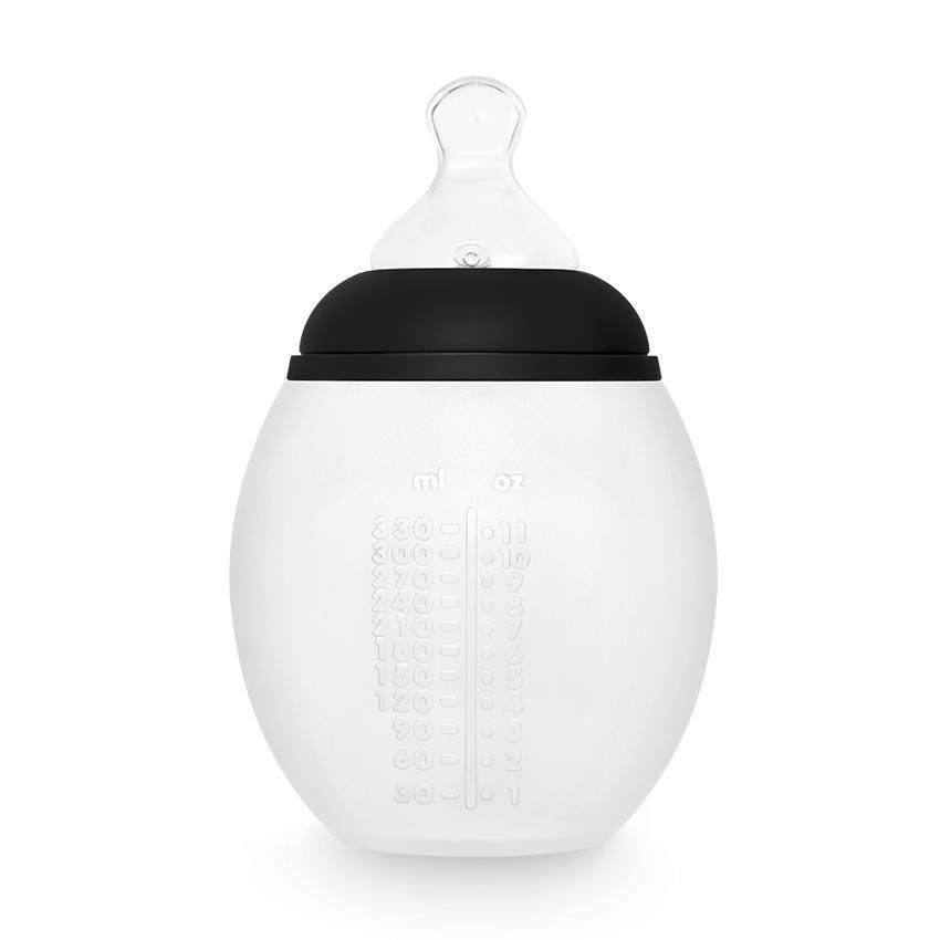 Biberon anti-colique en silicone BibRond 330 ml black - Elhée