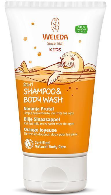 Shampooing kids 2 en 1 lavant corps et cheveux - Orange joyeuse - 150 ml