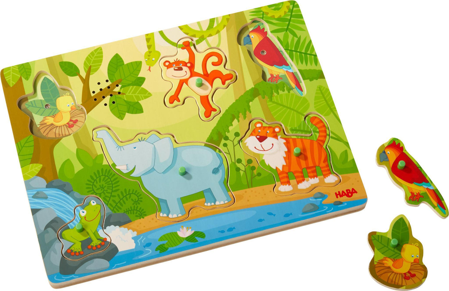 Puzzle musical 6 pièces - jungle - à partir de 2 ans