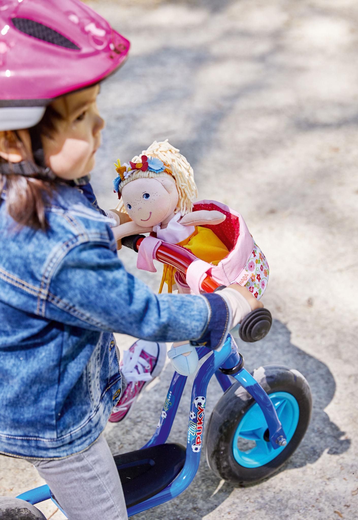 Siège vélo pour poupée Pré fleuri