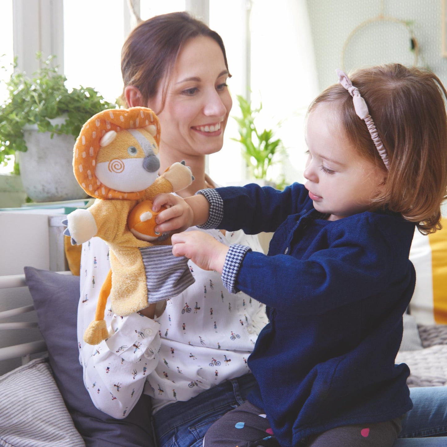 Marionette Lion et son bébé