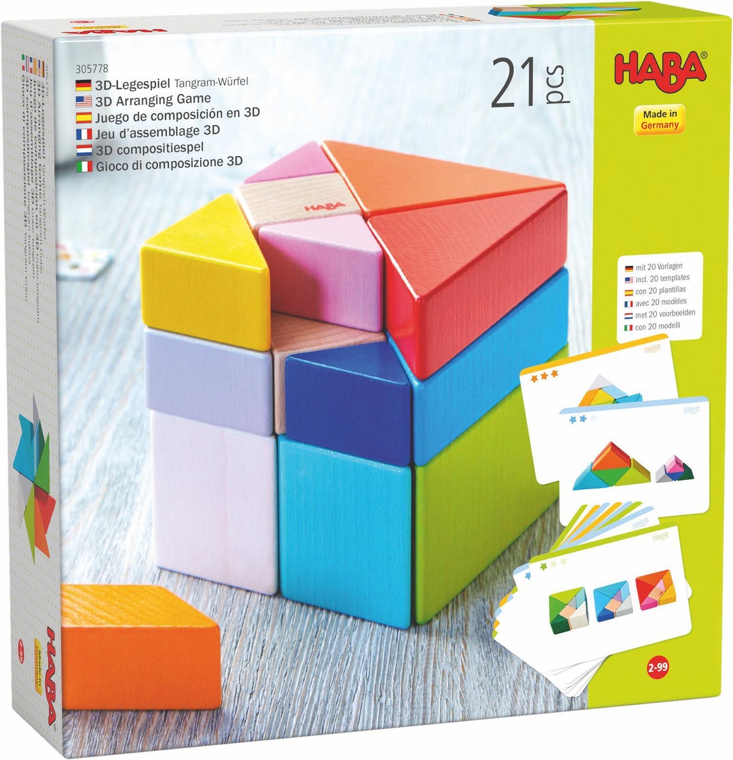 Jeu d'assemblage en 3D Tangram cube