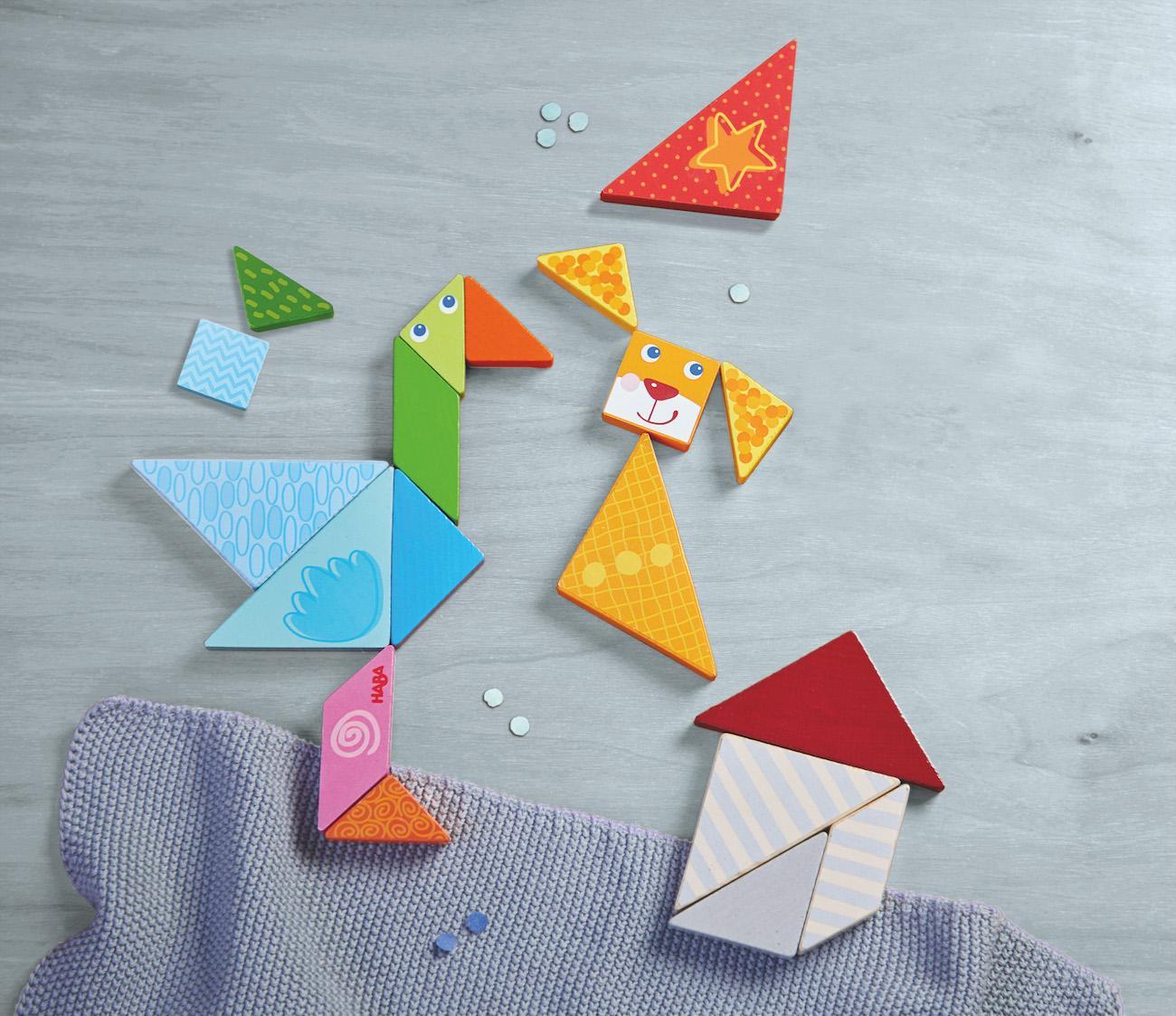 Jeu d?assemblage Tangram-Mix multicolore