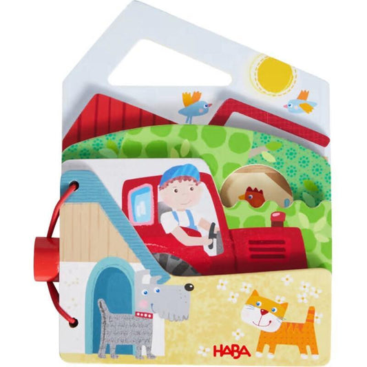 Wooden baby book - Tractor - Haba