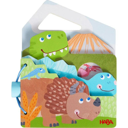 Wooden baby book - Dinosaurs - Haba