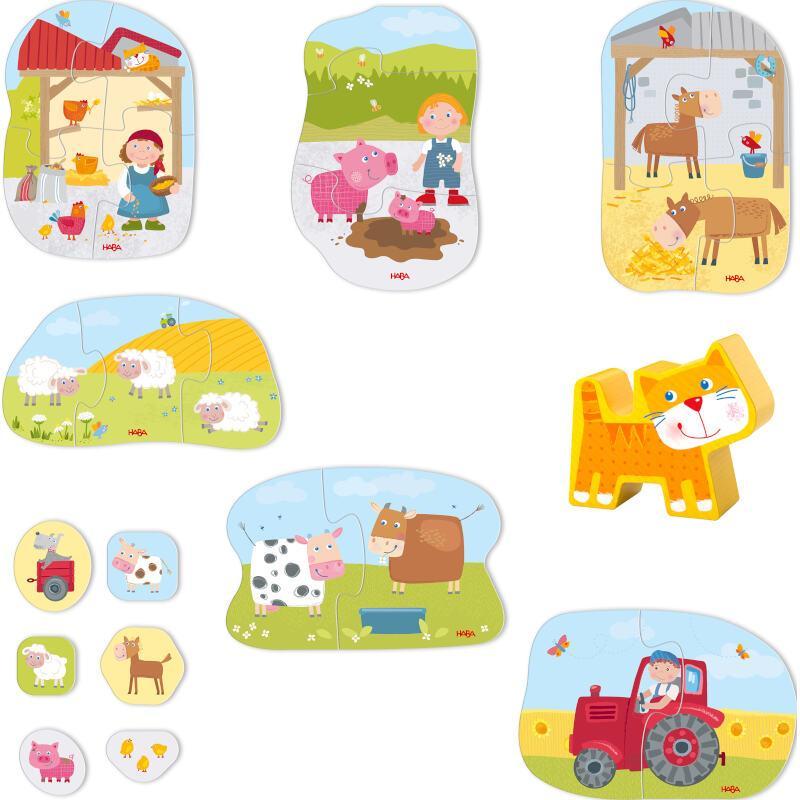 6 first jigsaw puzzles - Farm