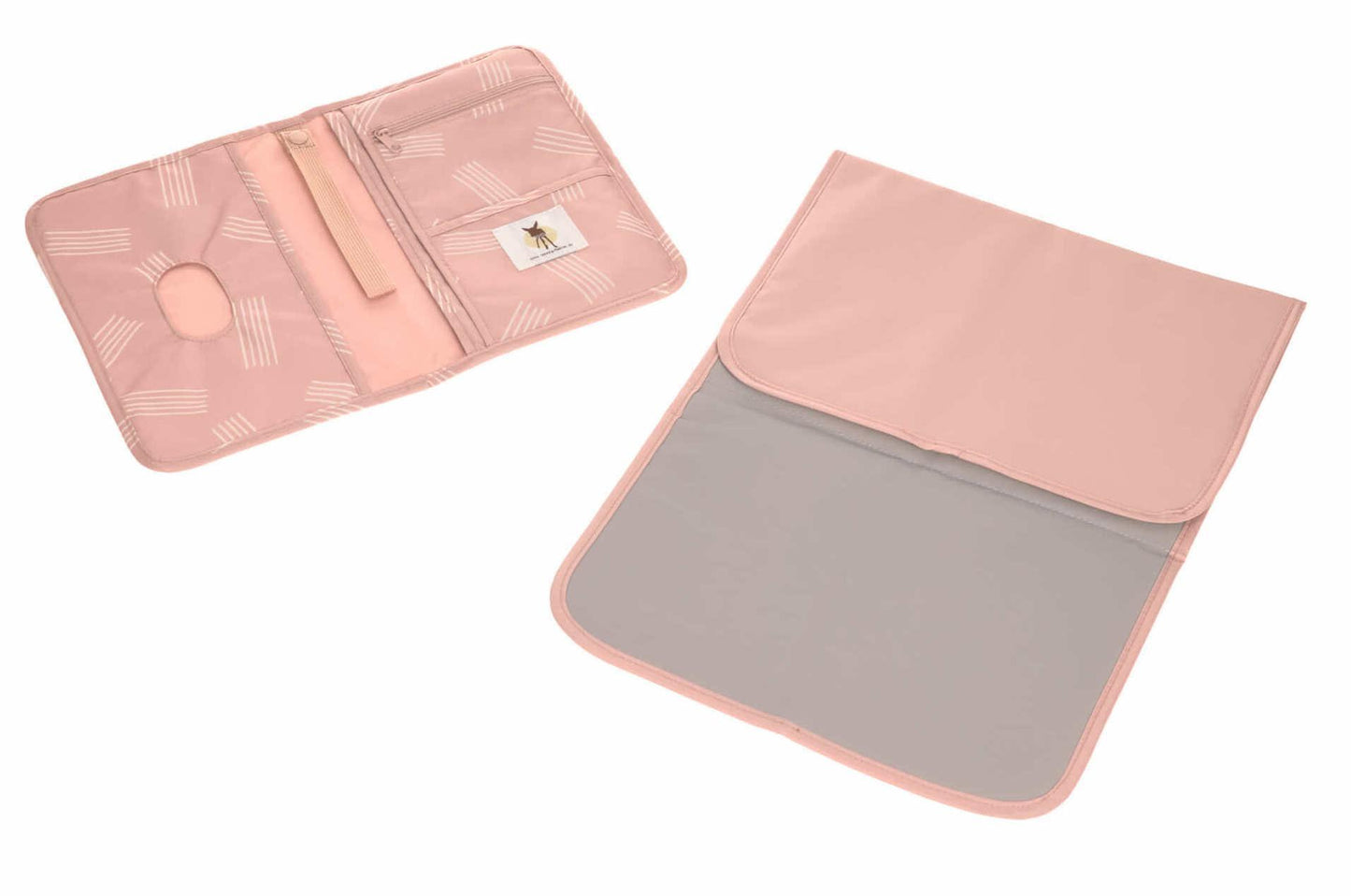 Pochette de change - Soft Stripes rose