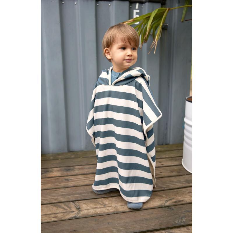 Poncho de bain - Stripes milky/blue