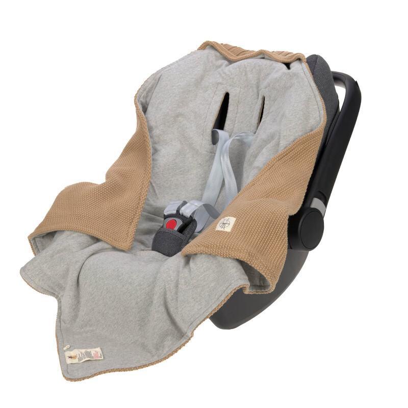 GOTS organic cotton baby seat cover - Sand