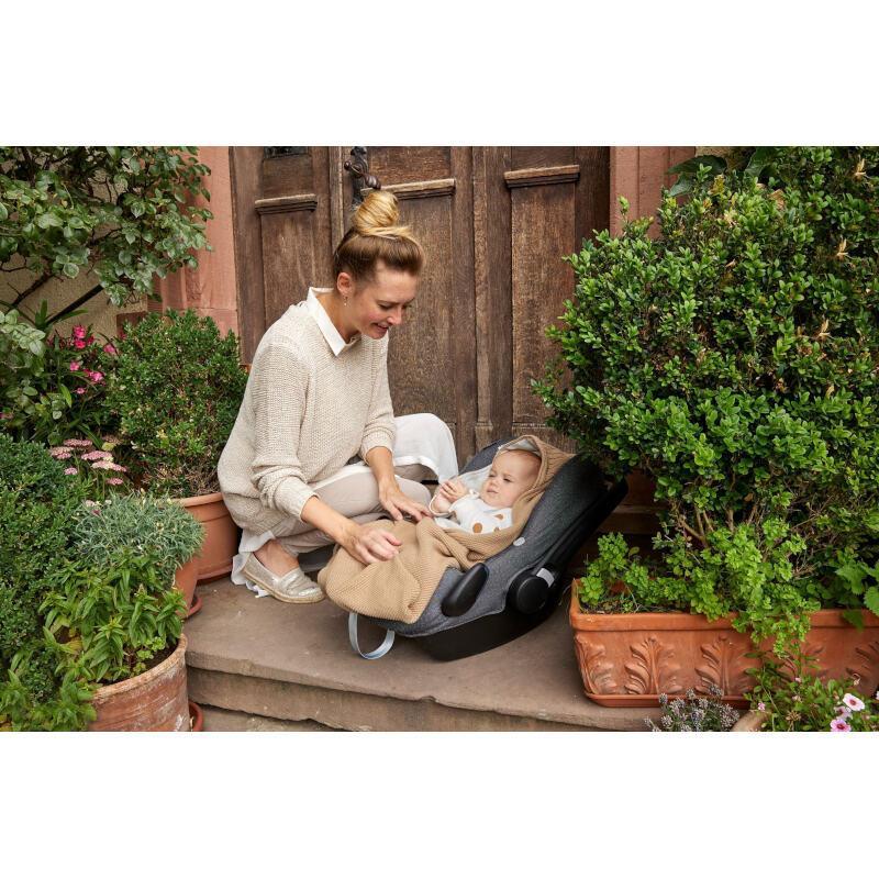 GOTS organic cotton baby seat cover - Sand