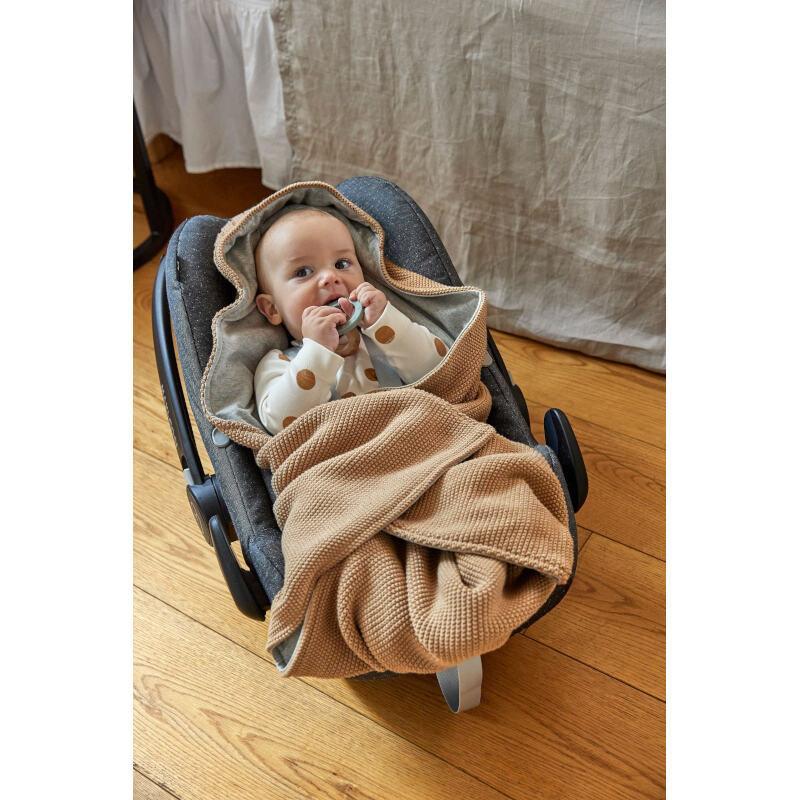 GOTS organic cotton baby seat cover - Sand