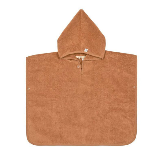 Poncho coton terry GOTS - Caramel