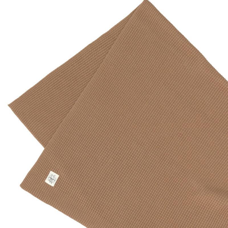 GOTS Nubs knitted blanket light brown, 80 x 100 cm