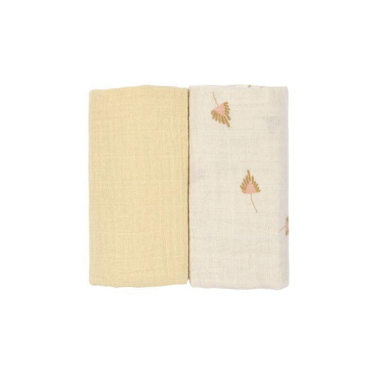 Set of 2 muslin nappies M - 60x60 cm - Curry