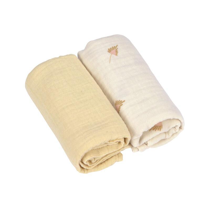 Set of 2 muslin nappies M - 60x60 cm - Curry