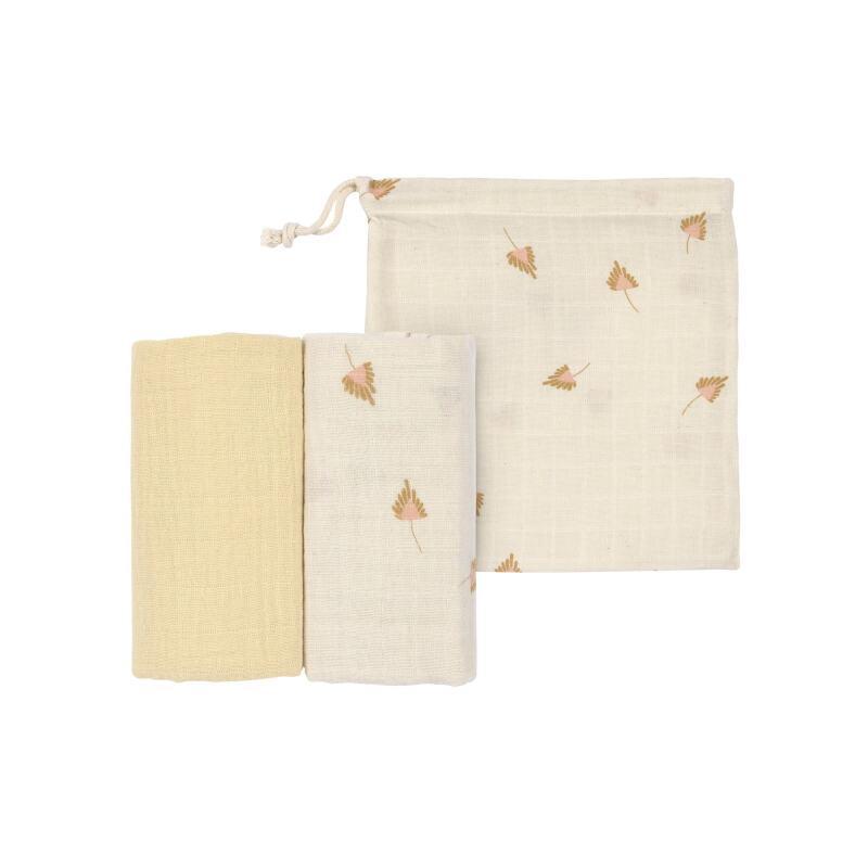 Set of 2 muslin nappies M - 60x60 cm - Curry