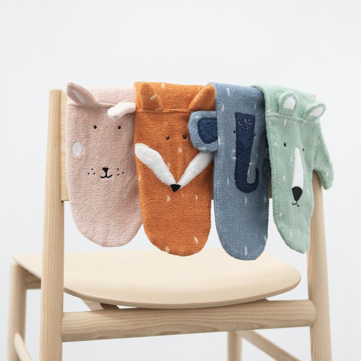 Trixie Mr. Fox Long Fox Washcloth - 100% Organic Cotton - 15 x 43 cm - Machine Washable at 30°C