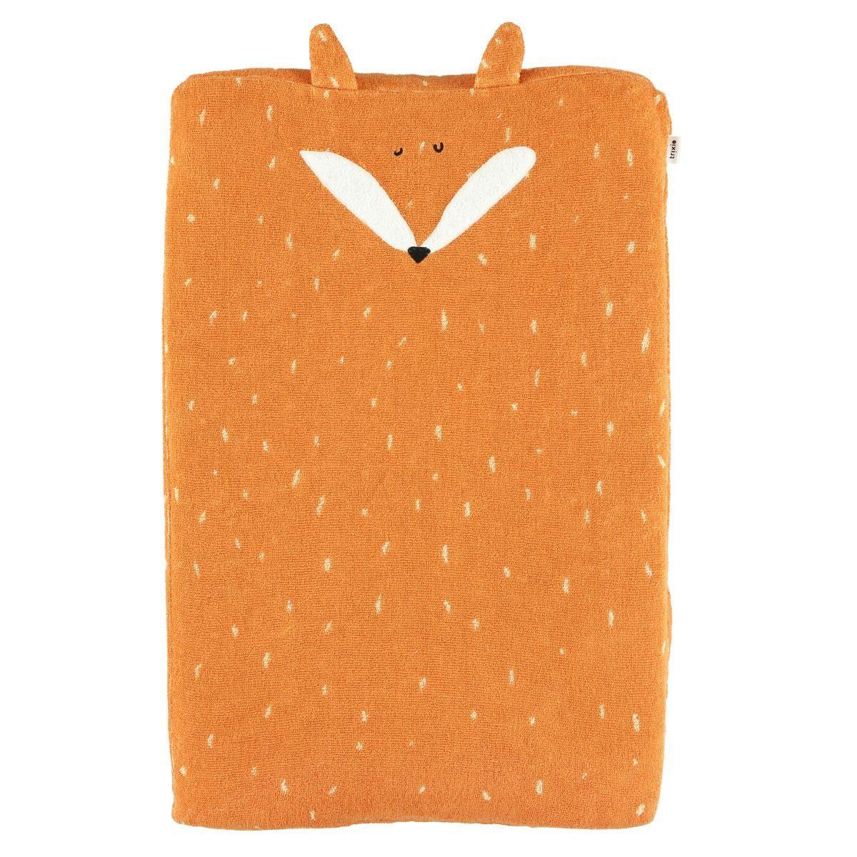 Mr. Fox 70x45cm Changing Pad Cover - Trixie Organic Cotton Nursery Essential