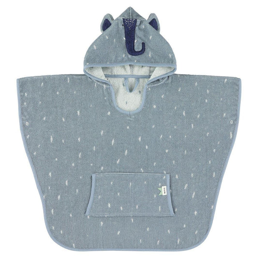 Mrs. Elephant Blue Bath Poncho by Trixie - Organic Cotton - Ages 2-4