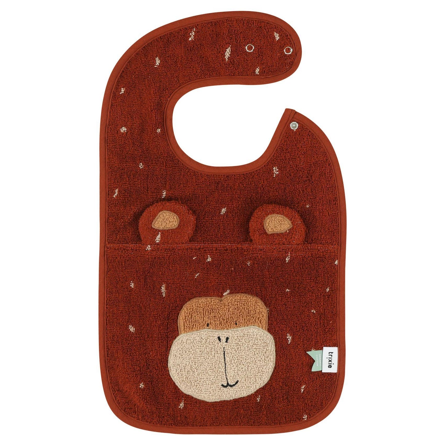 Bavoir - Mr. Monkey by Trixie - Organic Cotton - 44 x 26 cm