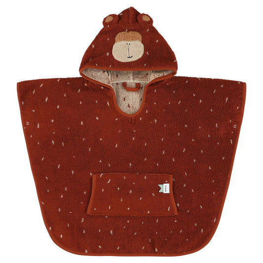 Mr. Monkey Bath Poncho by Trixie - 100% Organic Cotton - Ideal for 2-4 Year Olds