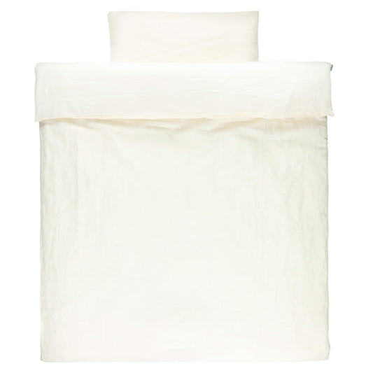 Trixie Pure Ecru Organic Cotton Duvet Cover Set - Ideal for Baby's Crib or Playpen