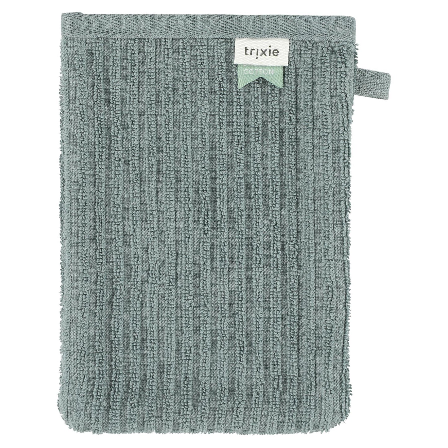 Set of 2 Organic Cotton Washcloths - Hush Petrol by Trixie, 100% cotton, 20 x 14 cm, from birth