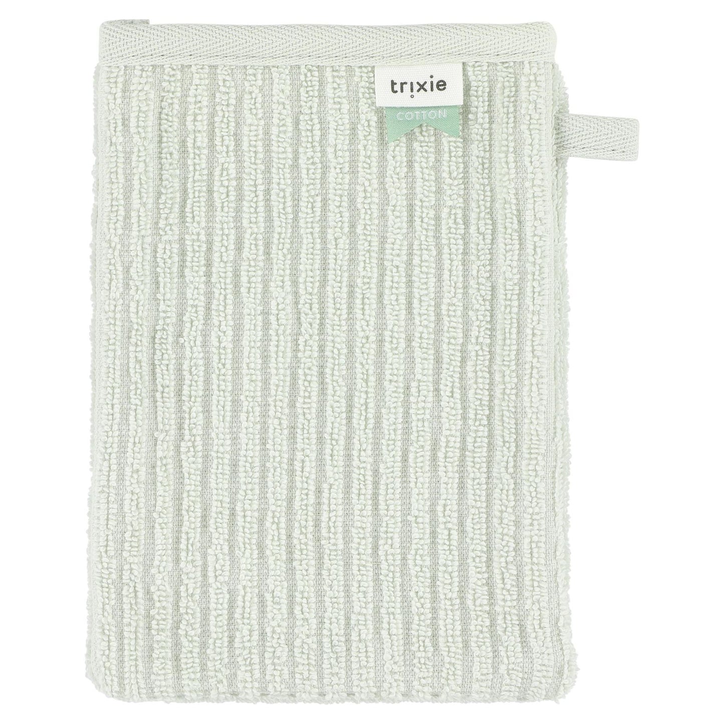 Set of 2 organic cotton washcloths - Hush Olive by Trixie