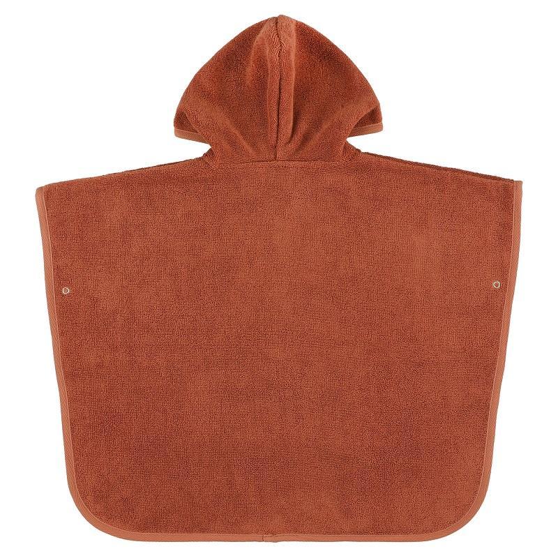 Trixie Hush Rust Organic Cotton Hooded Toddler Poncho