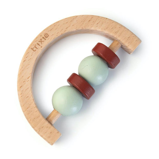 Wooden Half-Circle Rattle - Mint Rust by Trixie