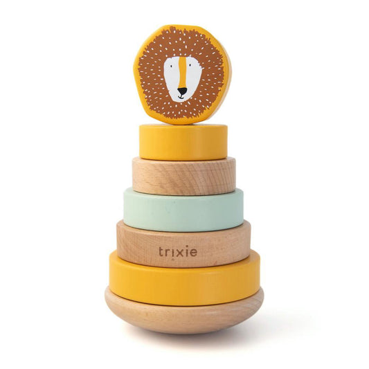 Wooden stacking tower - Mr. Lion by Trixie - FSC Certified - 18 x 10 x 10 cm