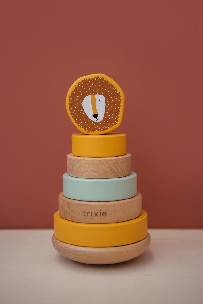 Wooden stacking tower - Mr. Lion by Trixie - FSC Certified - 18 x 10 x 10 cm