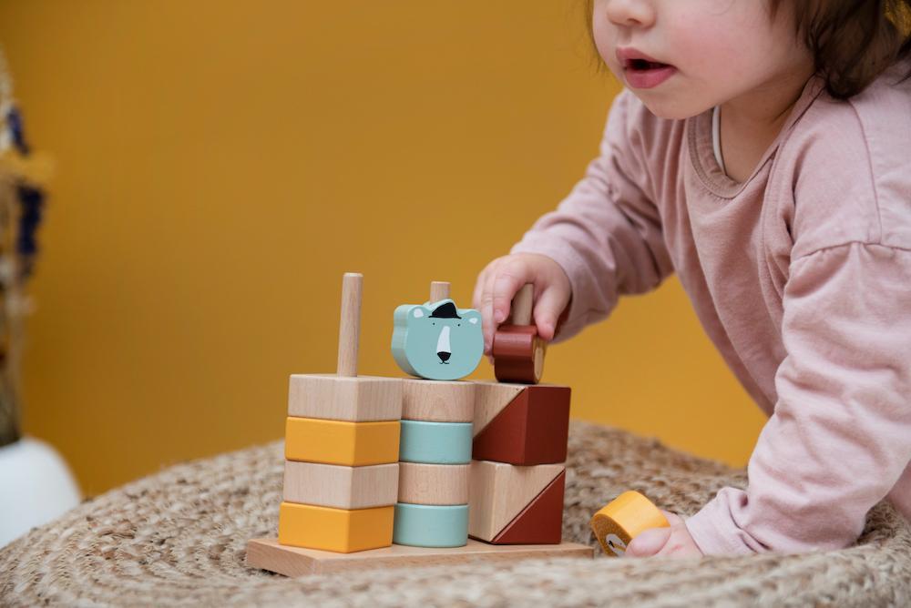 Wooden Animal Stacking Blocks - Trixie - FSC Certified Wood - 14 x 16 x 7 cm