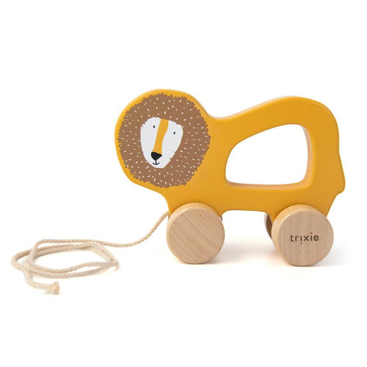 Wooden Pull Toy - Mr. Lion by Trixie