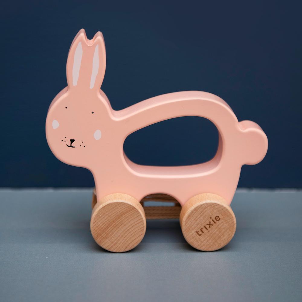 Wooden Pull Toy - Mrs. Rabbit by Trixie