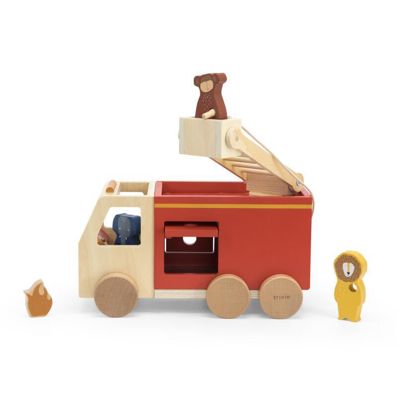 Wooden Fire Truck Toy by Trixie