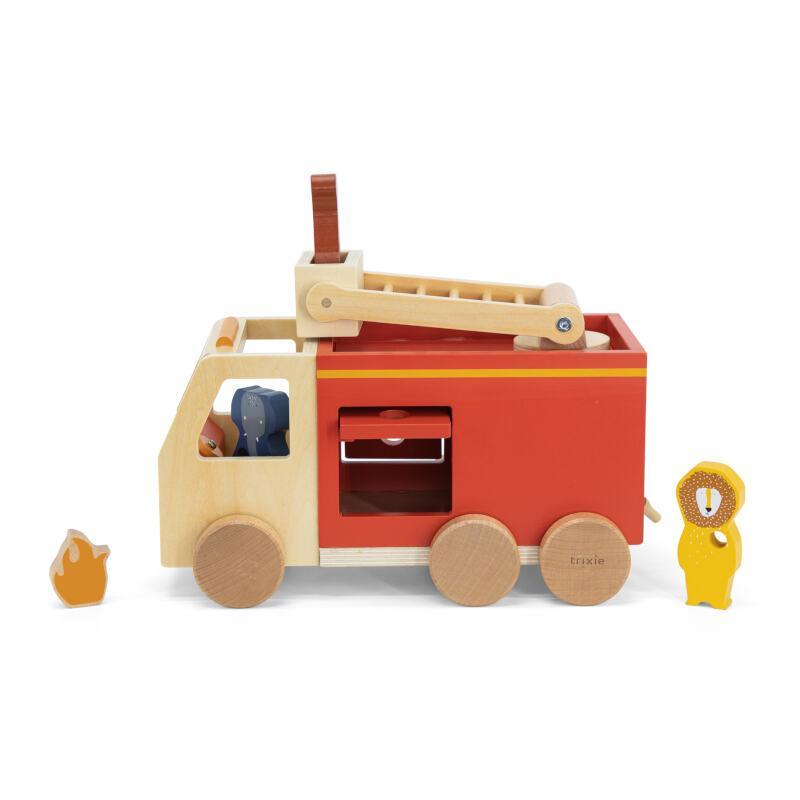 Wooden Fire Truck Toy by Trixie