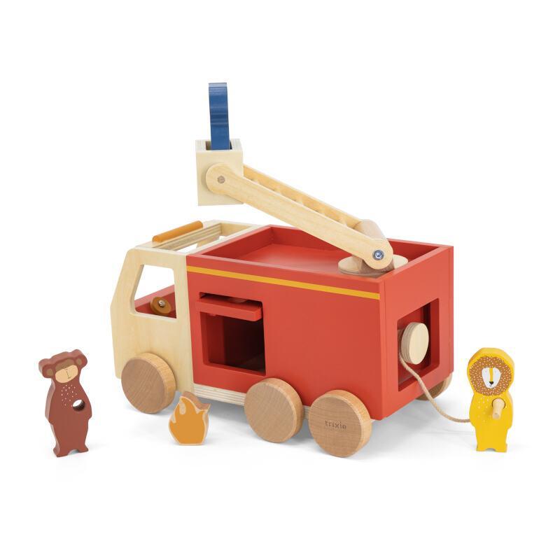 Wooden Fire Truck Toy by Trixie