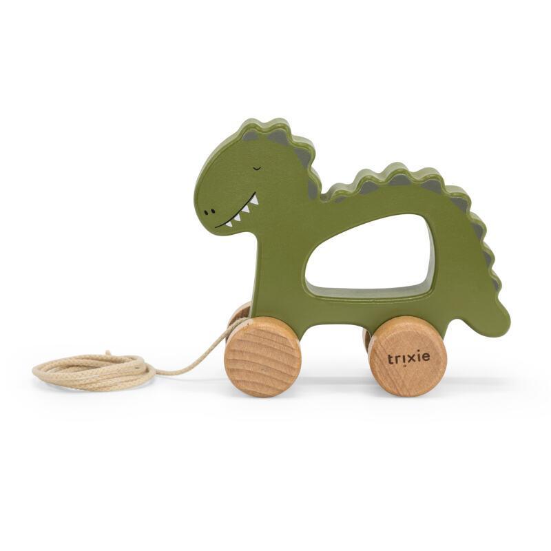 Wooden Pull Toy - Mr. Dino by Trixie