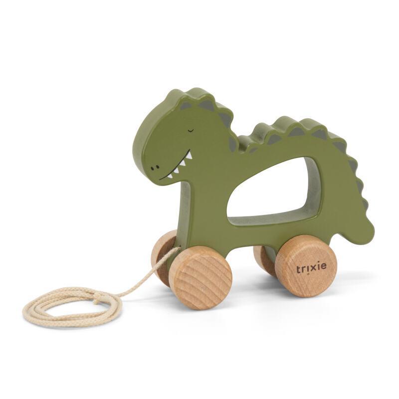 Wooden Pull Toy - Mr. Dino by Trixie