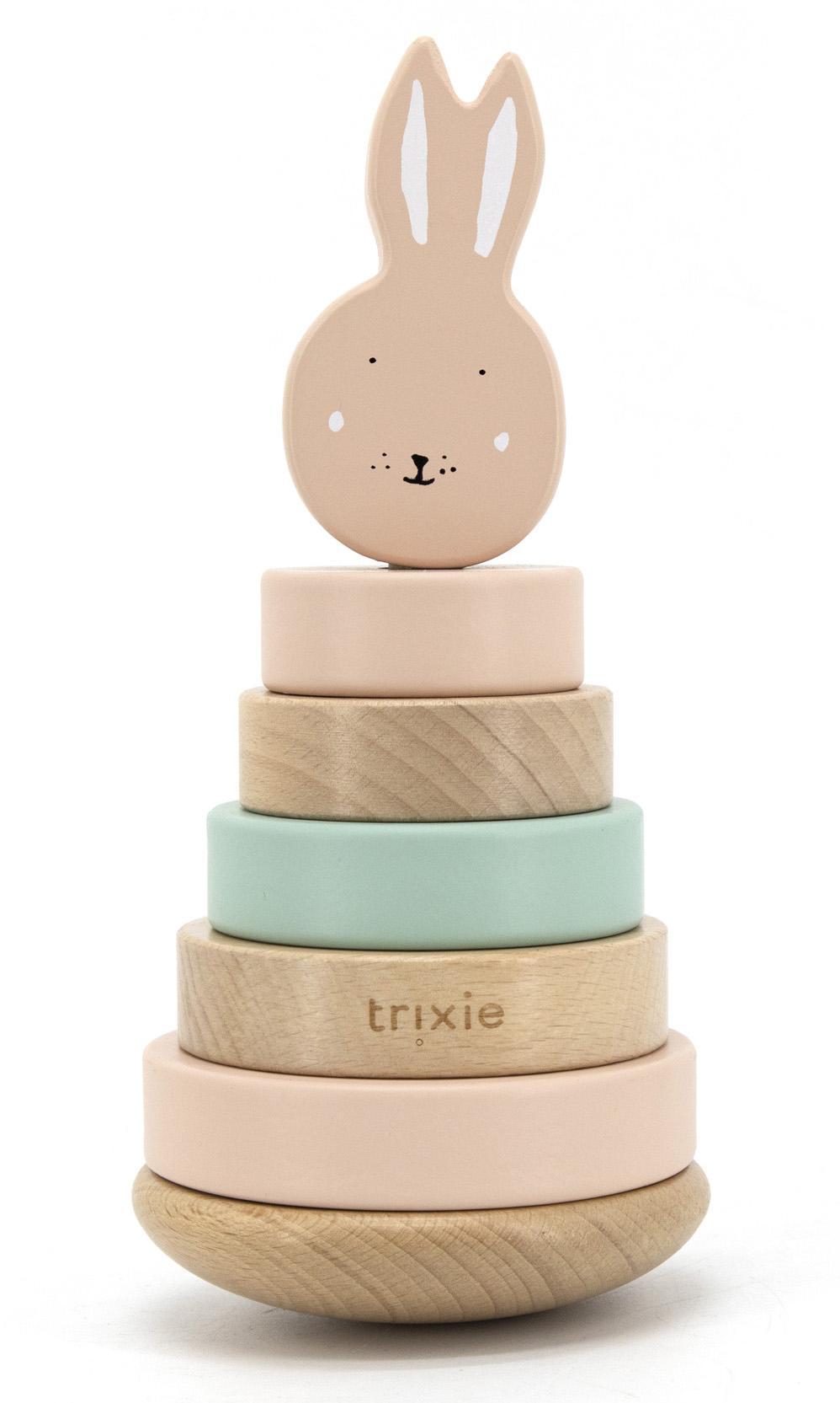 Wooden stacking pyramid - Mrs. Rabbit by Trixie