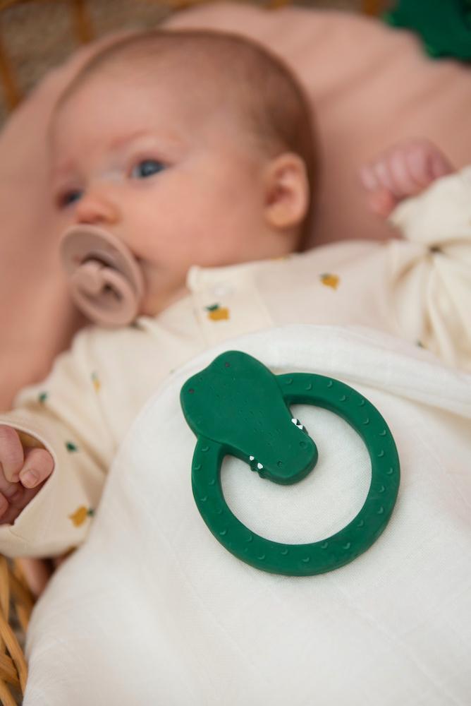 Natural Rubber Teething Ring - Mr. Crocodile by Trixie