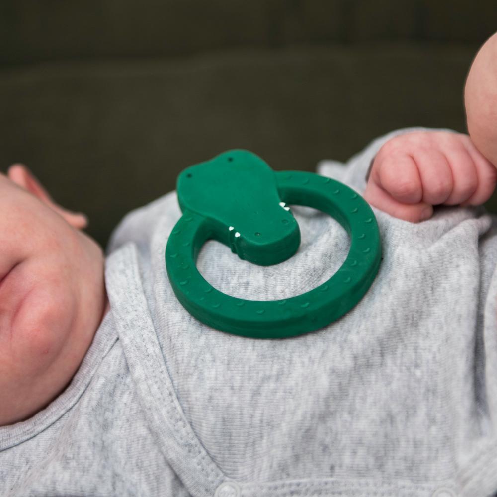 Natural Rubber Teething Ring - Mr. Crocodile by Trixie