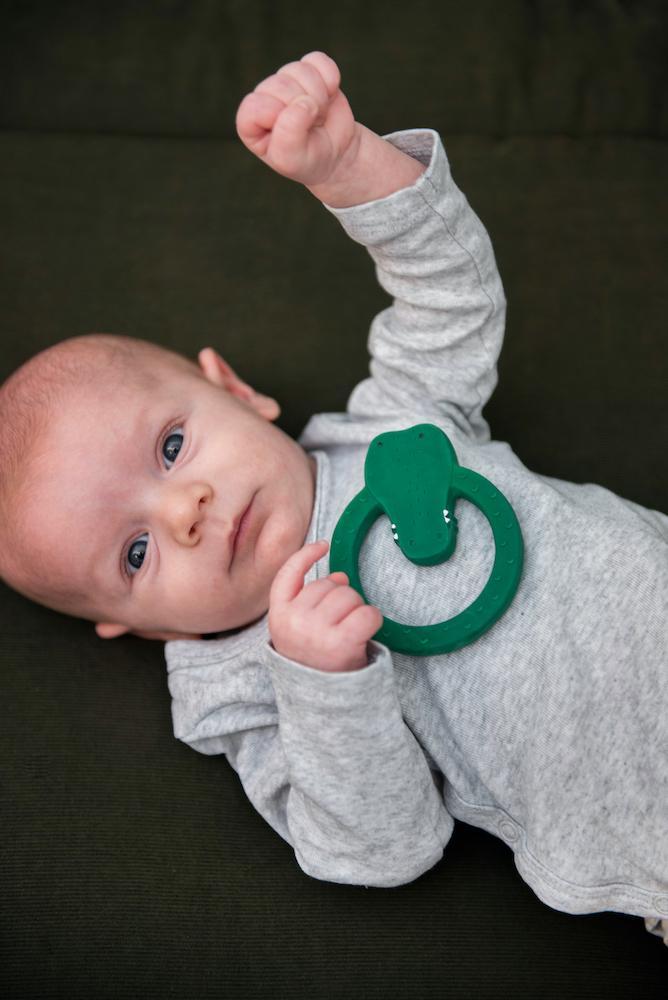 Natural Rubber Teething Ring - Mr. Crocodile by Trixie