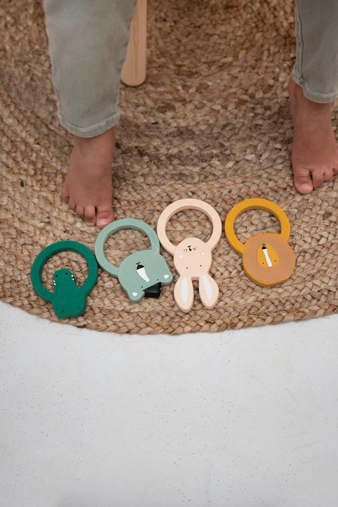 Natural Rubber Teething Ring - Mr. Crocodile by Trixie