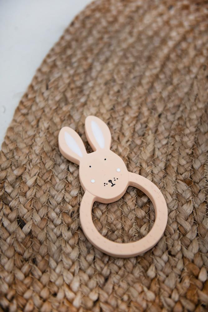 Natural Rubber Teething Ring - Mrs. Rabbit by Trixie