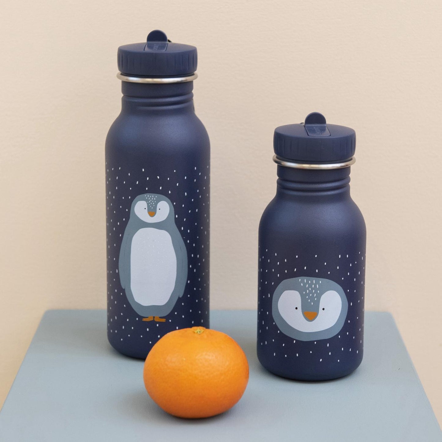 Trixie Stainless Steel 350 ml Mr. Penguin Water Bottle - Blue