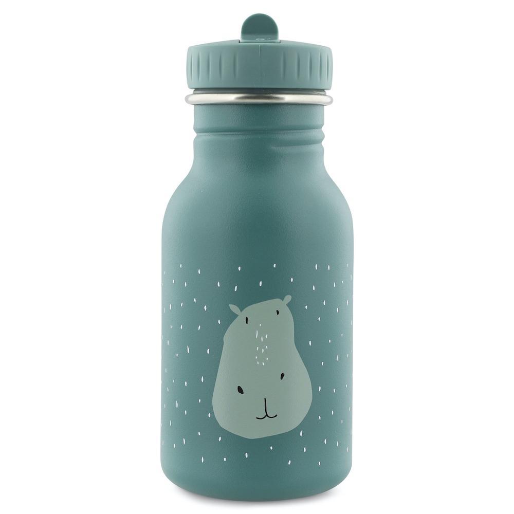 Trixie Stainless Steel 350ml Hippo Water Bottle - Blue