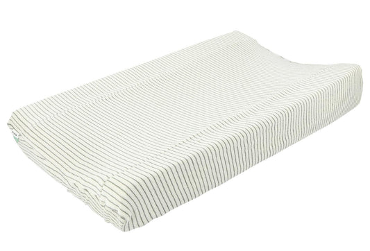 Trixie Stripes Olive Changing Mat Cover - 100% Organic Cotton